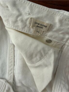 Madewell White Low-Slung Baggy Jeans